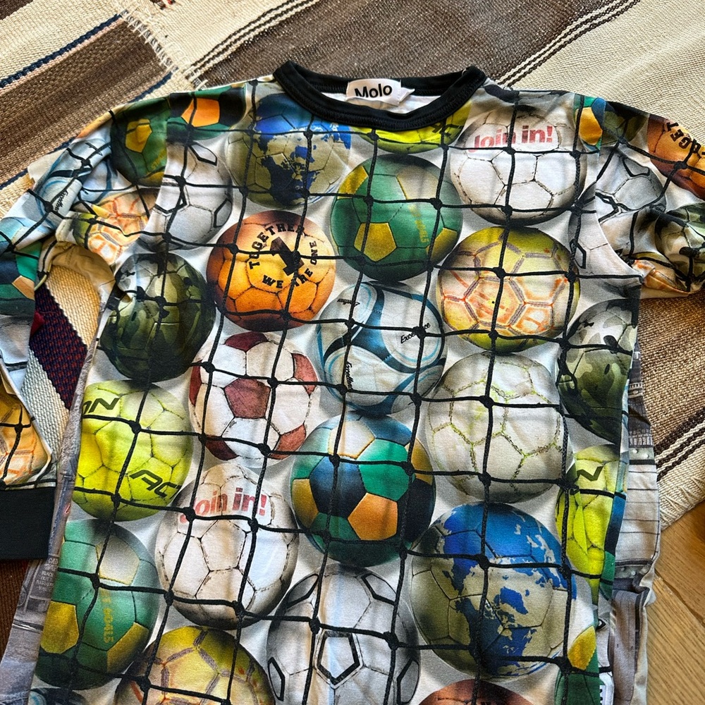 Molo Long Sleeve Tee Vibrant Mosaic Print